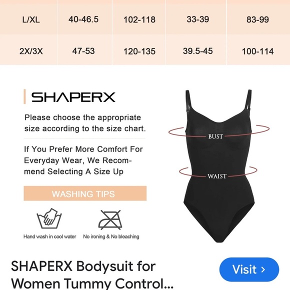 NWT Shaperx Seamless Black Boy Short Small/Medium Bodysuit Style 5218 - Picture 4 of 7